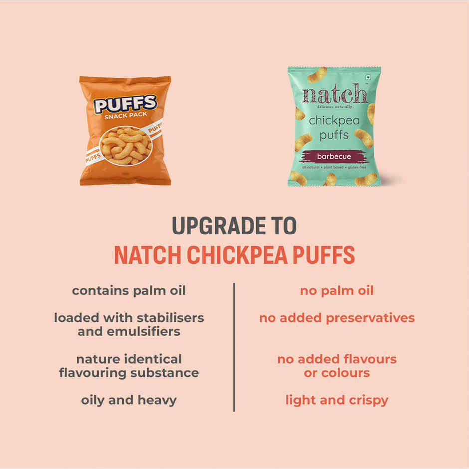 Natch Barbecue Chickpea Puffs | No Palm Oil | Healthy Snack