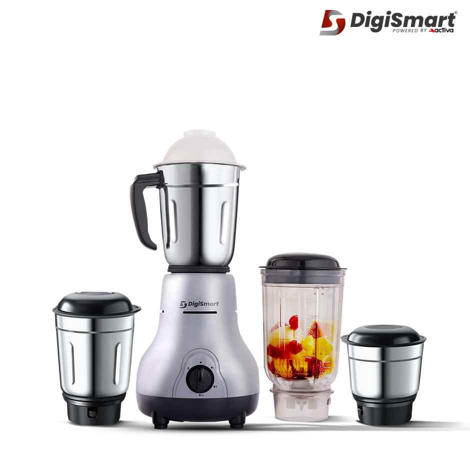 Digismart Kitchen Mate 750 Watt Mixer Grinder With 4 Jars Comes - Grey & Black