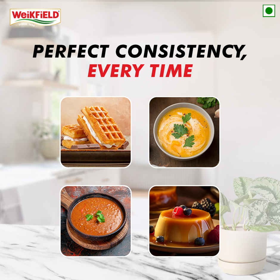 Weikfield Corn Starch Powder| Gluten-Free Cornflour for Baking| Perfect Thickening