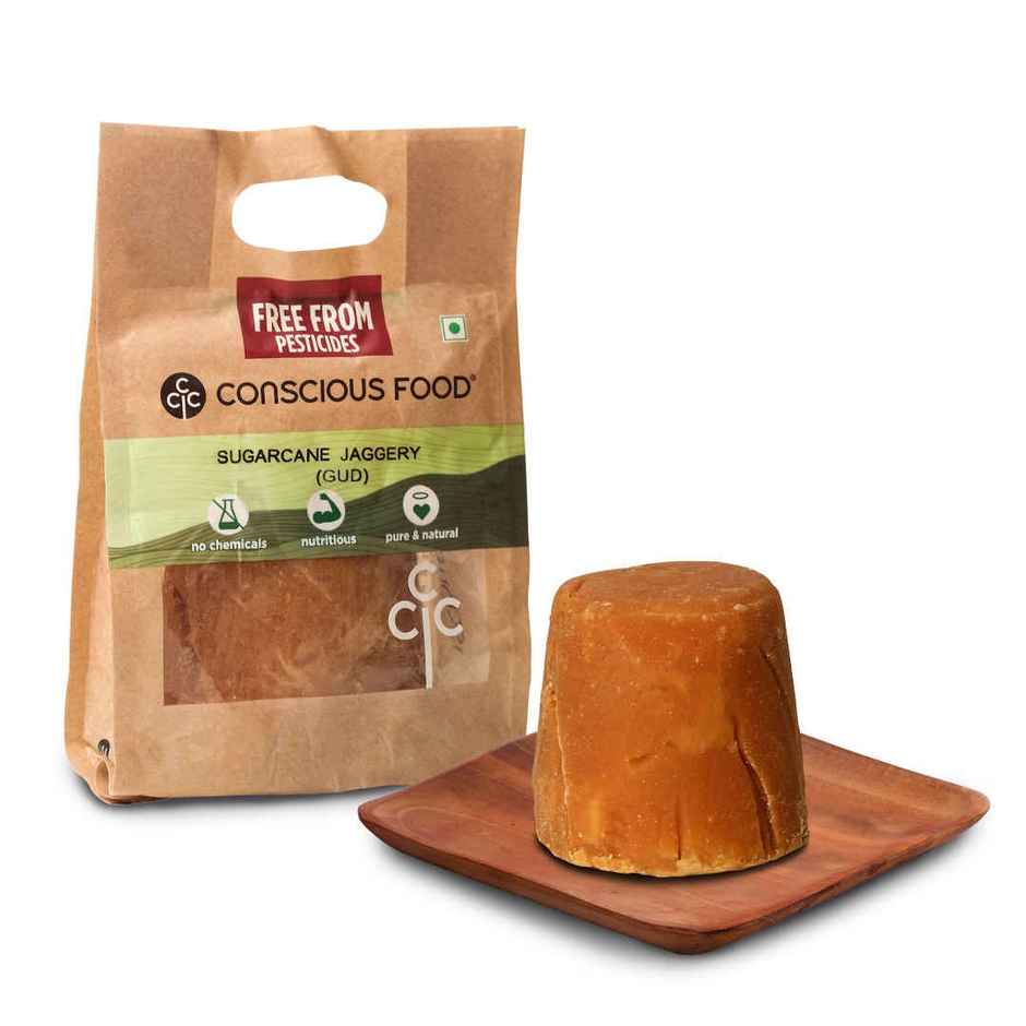 Conscious Food Sugarcane Jaggery | Gud | Natural