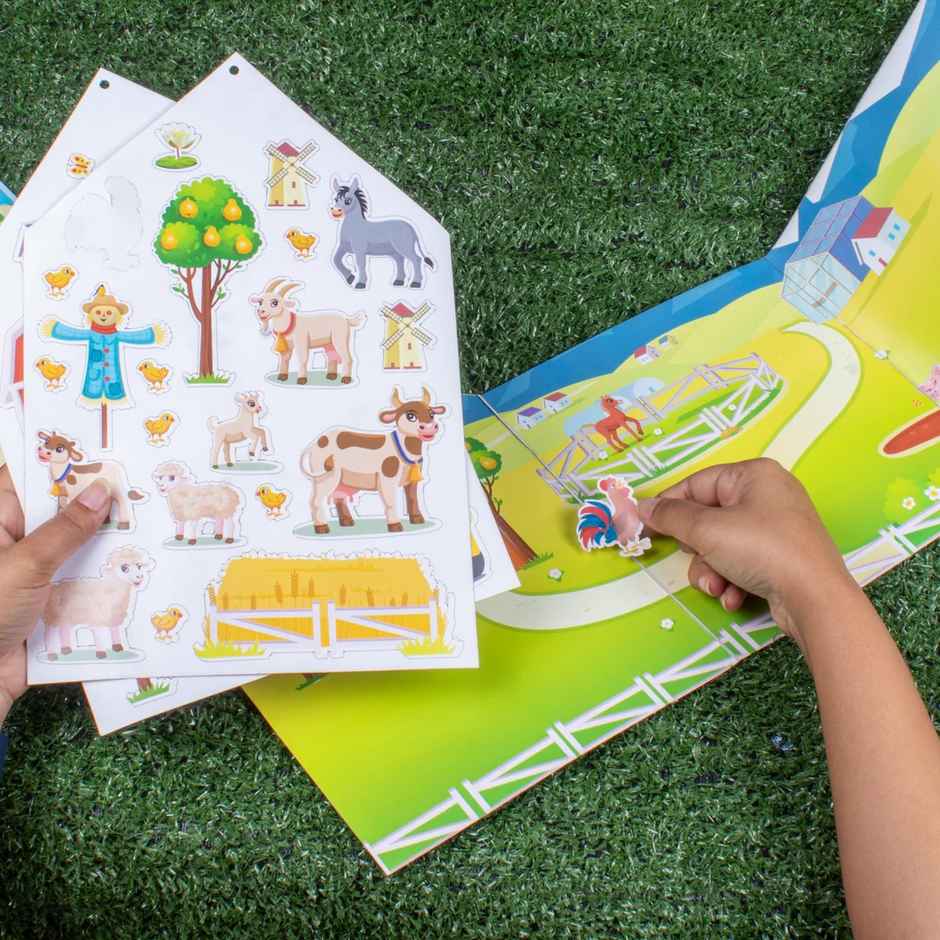 Itsy Bitsy Sticker Art Set Farm Approx 11.5 x 7.75 Inch 2sheets Pbhc Lb