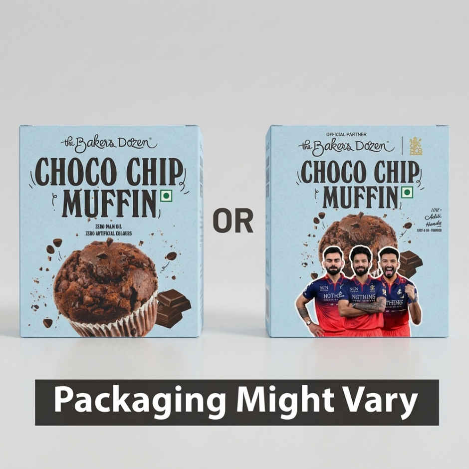 The Baker's Dozen Chocochip Muffin | Veg/Eggless Cake | Cup Cake | Tiffin Cake | Chocolate Muffin