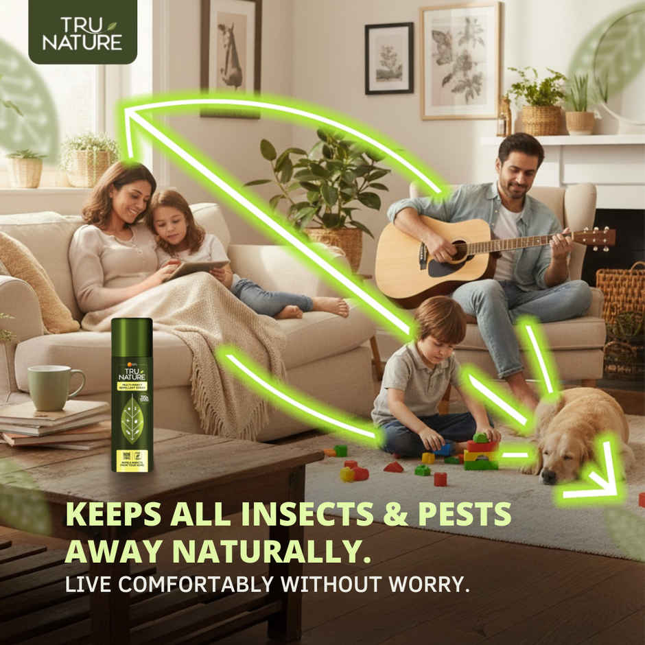 Tru Nature Herbal Multi-Insects Repellent Spray | Works on Ants Termite Ticks Bedbugs Spider Lizards