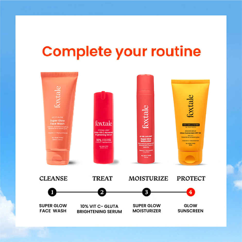 Foxtale Glow Sunscreen SPF50 PA++++ In-Vivo Tested 