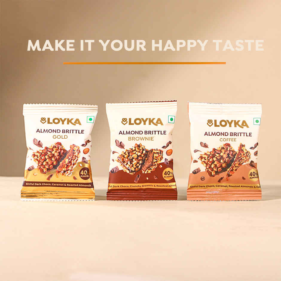 Loyka Almond Brittle Assorted (Classic,Coffee, Brownie) Combo