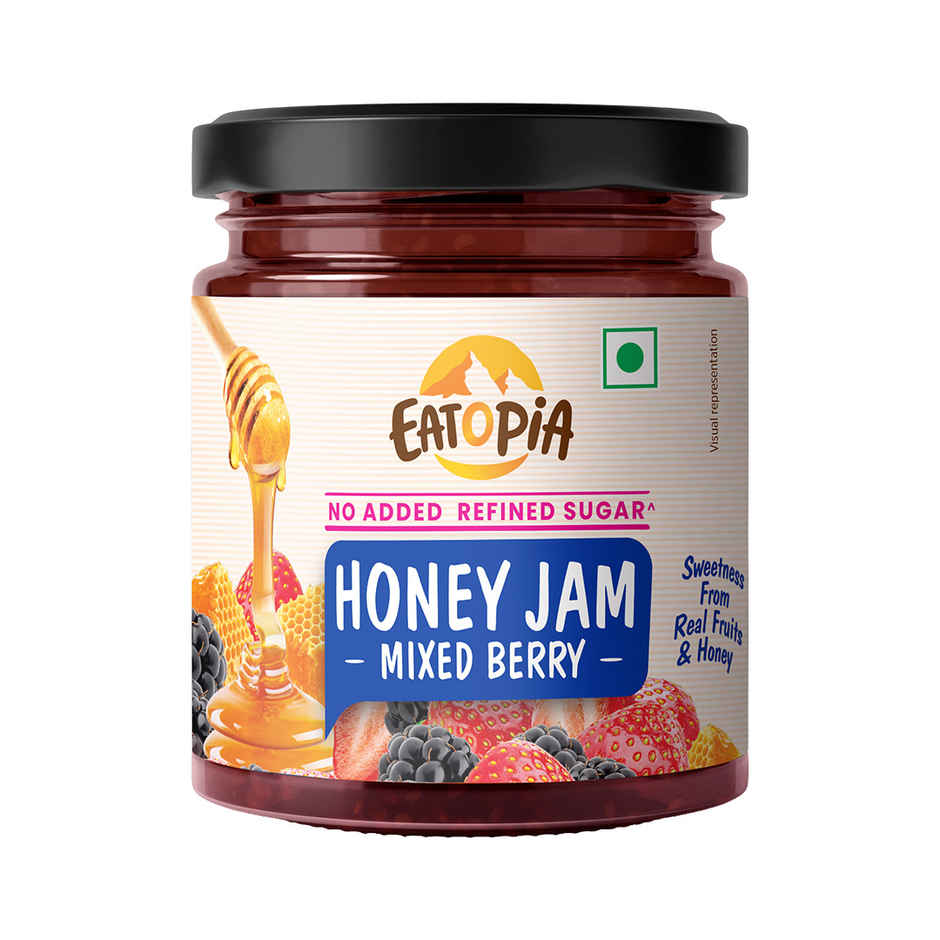 Eatopia Healthy Mixed Berry Honey Jam (No Refined Sugar & Preservatives )