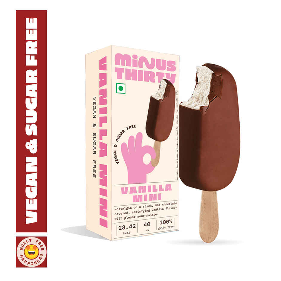 Minus Thirty Vanilla Mini Ice Cream Stick | Vegan & Sugar Free
