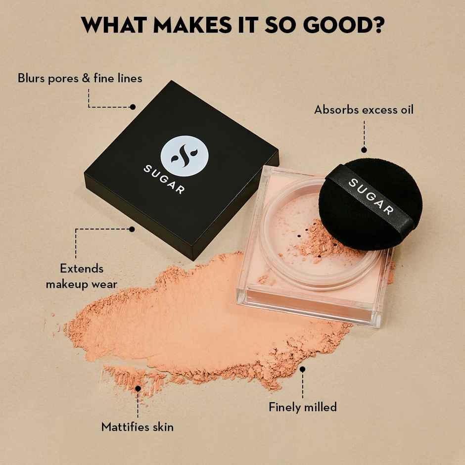 SUGAR Cosmetics Set The Tone Tinted Powder - 10 Latte - Light