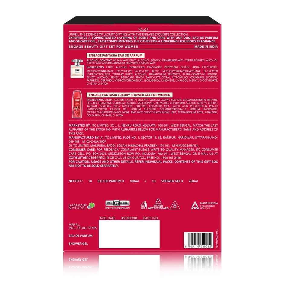 Engage Exquisite Collection Luxury Beauty Gift Set For Women, Combo Set Of 2 Large