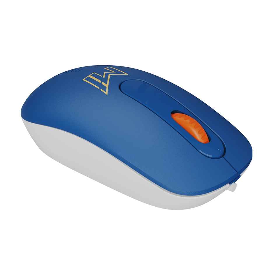 Rapoo N200 MI Ambidextrous Wired Mouse - Mumbai Indians Collab, 1000 DPI, Anti-Slip Frosted Cover, Plug & Play - Blue