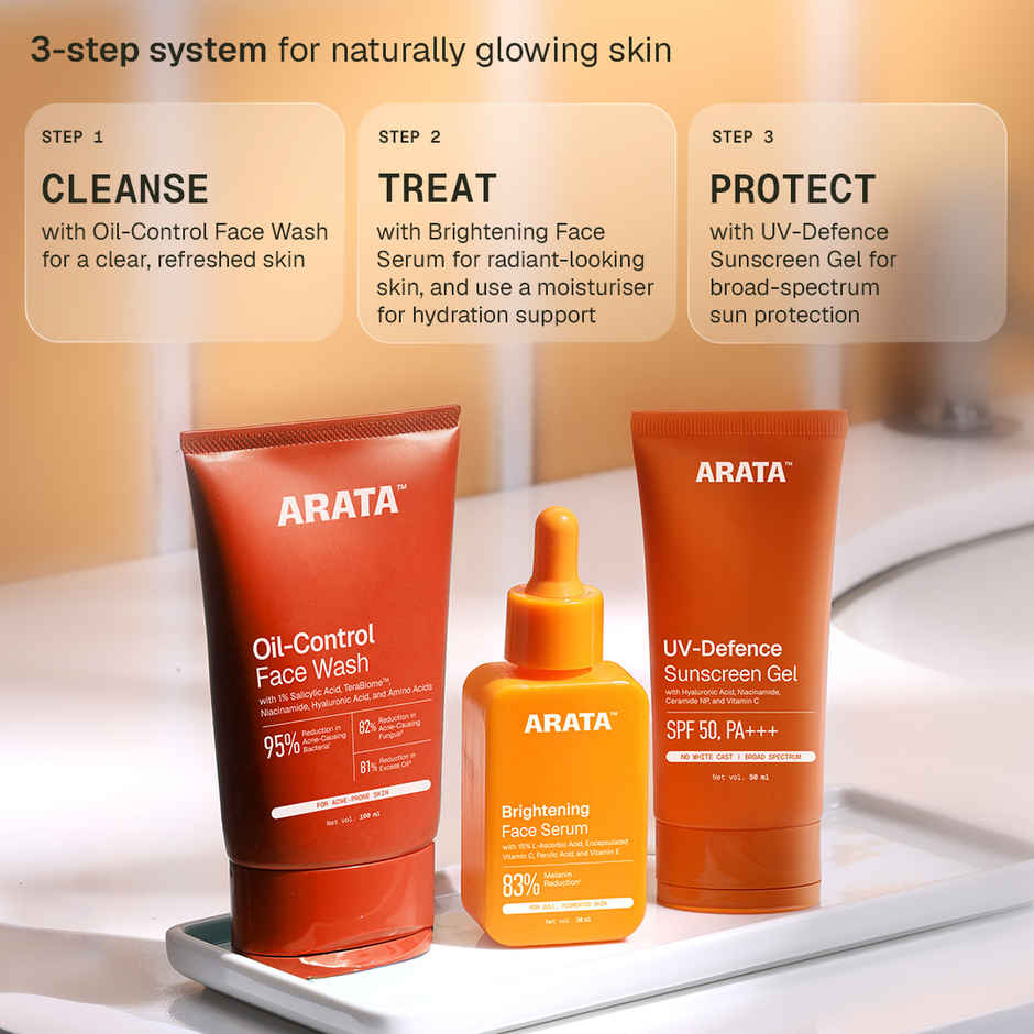 Arata Brightening Face Serum | Vitamin C, E & Ferulic Acid | Reduces Dark Spots