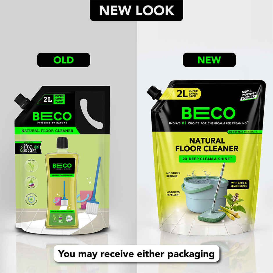 Beco Lemongrass & Basil Freshness Natural Floor Cleaner Refill Pack