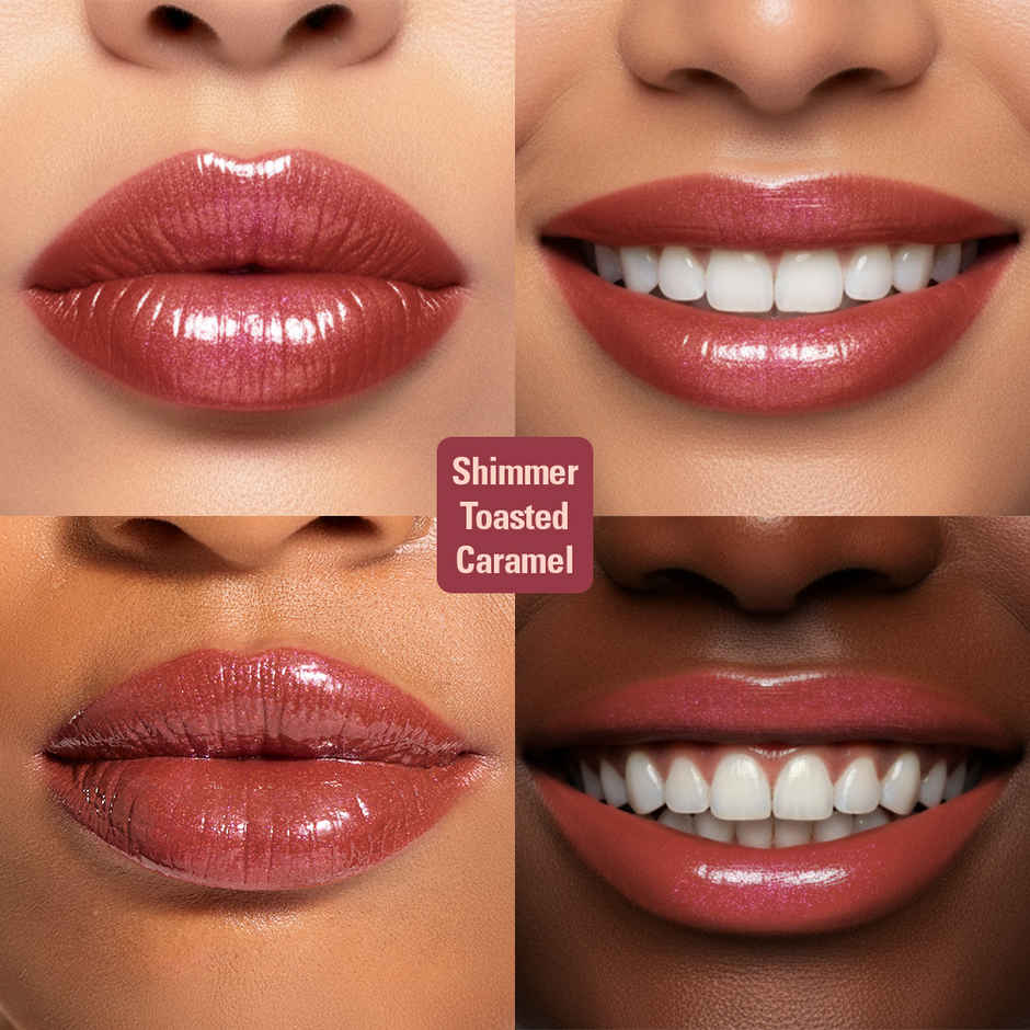 Makeup Revolution Pout Lip Gloss Lipstick | Shimmer Toasted Caramel
