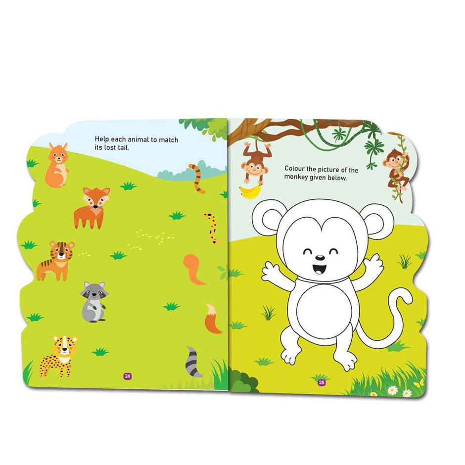 Dreamland Jungle Activity and Colouring Book Die Cut Shape 48 Pages