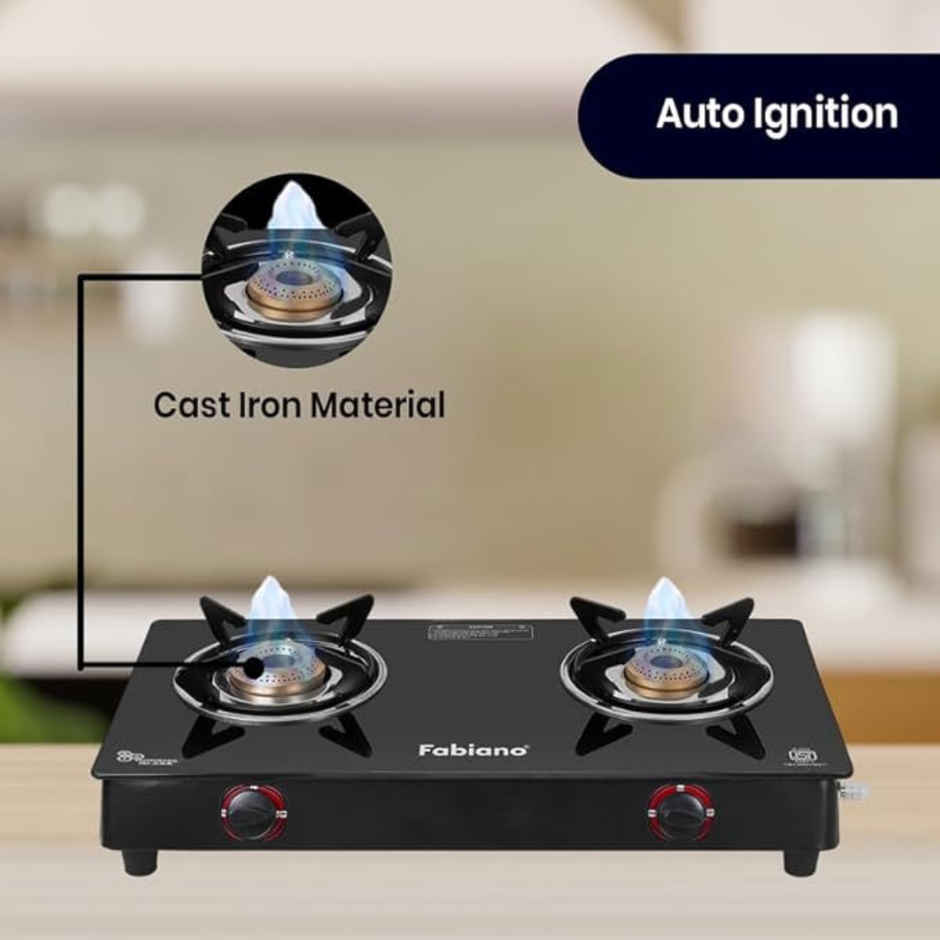 Fabiano 2 Burner Nano Automatic Gas Stove