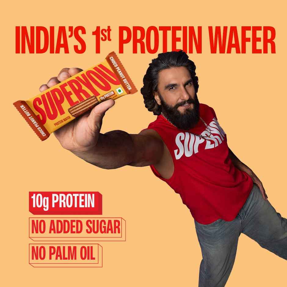 SuperYou 10g Protein Wafer Bar - Choco Peanut Butter (Made with Atta & Jowar. No Added Sugar.)