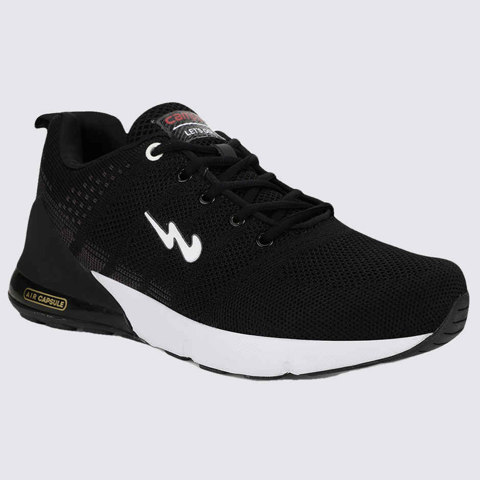 Campus Syrus Black Men's Running Shoes - UK 9