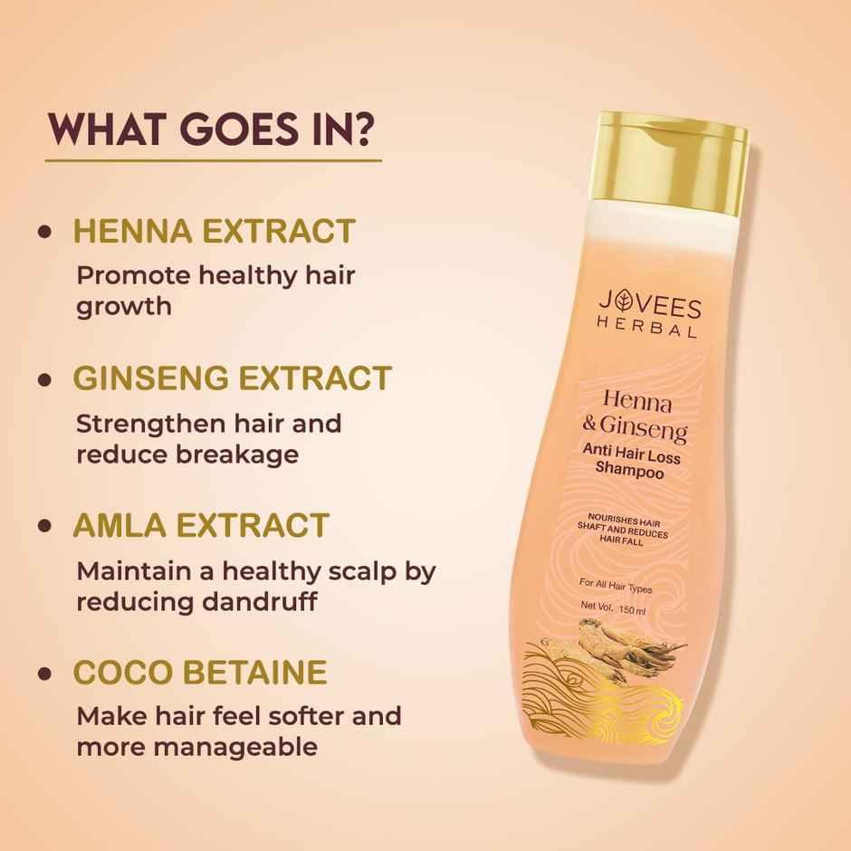 Jovees Herbal Henna & Ginseng Anti Hair Loss Shampoo