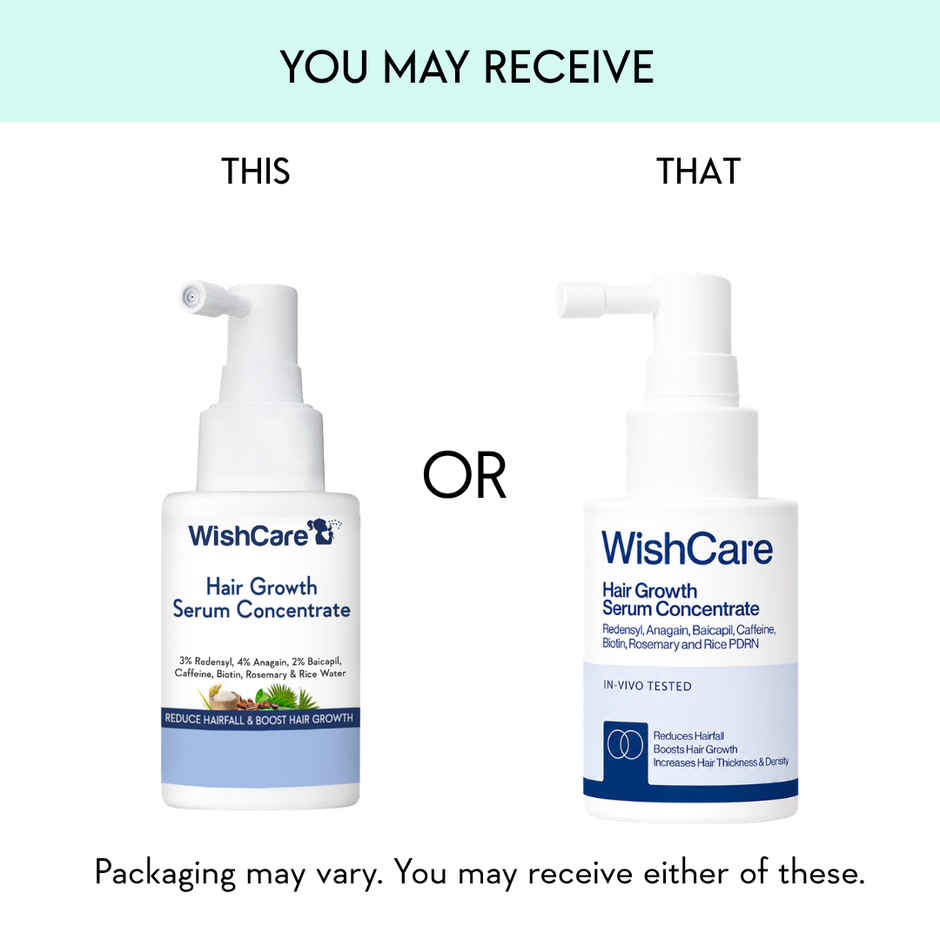 WishCare Hair Growth Serum Concentrate | New Hair Growth in 8 weeks | Redensyl, Anagain & Rosemary