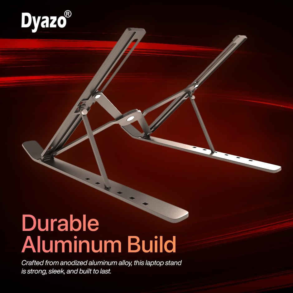 Dyazo Zigzag Adjustable Laptop Stand 6-Angle - MacBook | HP | Dell - Space Grey