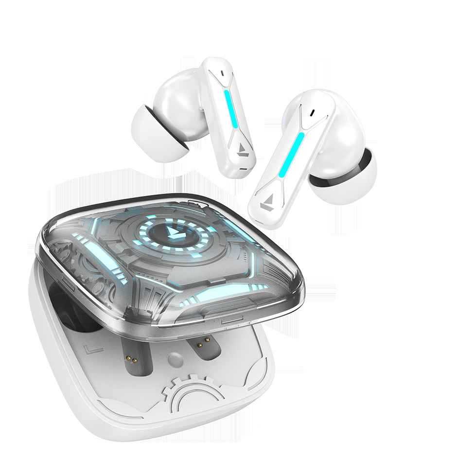 boAt Immortal Airspeed Pro TWS Earbuds w/ 32dB ANC,40H Playback & 4 Mics with ENx (White Sabre)