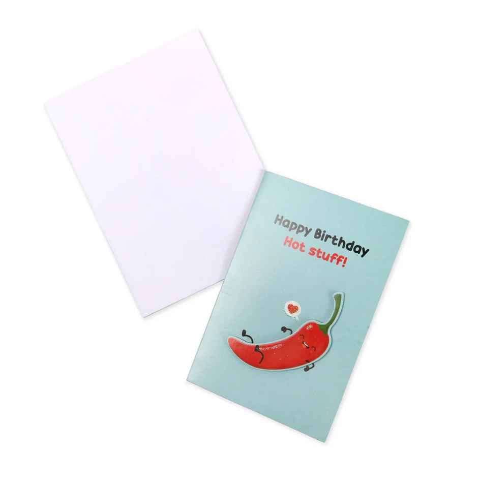 Itsy Bitsy 3d Greeting Card & Envelope Hot Stuff 4 x 6 Inch Approx 2 Pc Lb