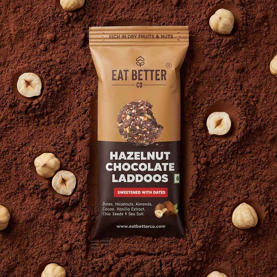 Eat Better Co Hazelnut & Chocolate Laddoos High Protein, Truly Natural