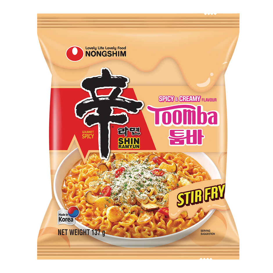 Nongshim Shin Ramyun Stir fry Toomba - Spicy and Creamy Flavour