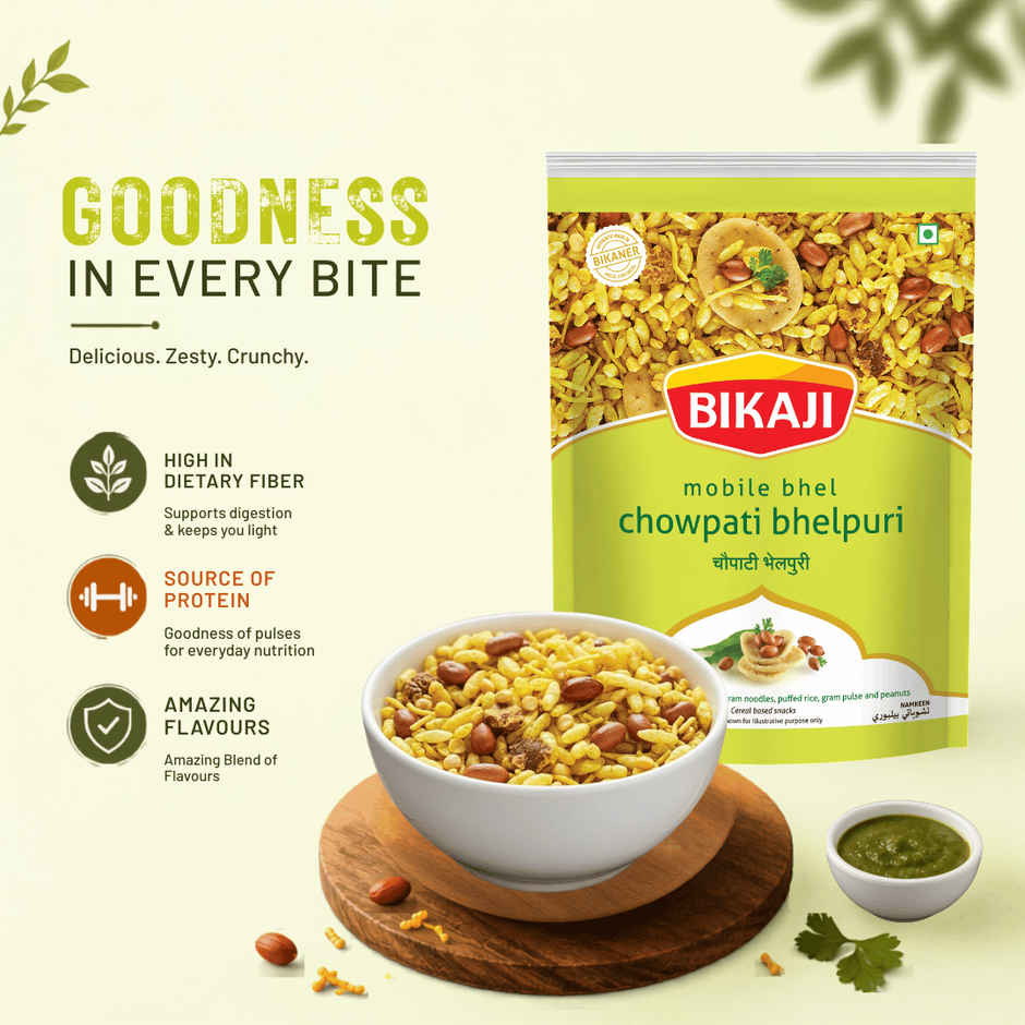 Bikaji Aslee Bikaneri - Chowpati Bhel Namkeen