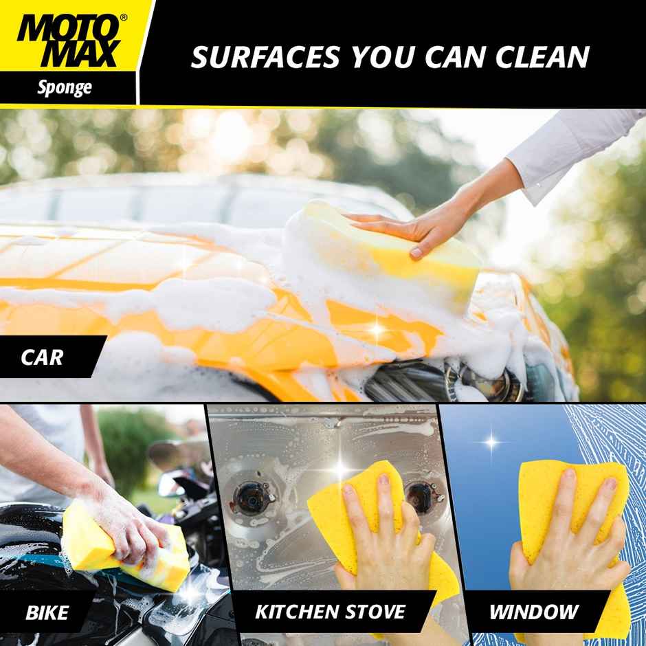Motomax Super Absorbent Multipurpose Sponge | Car, Bike & Surface Cleaning