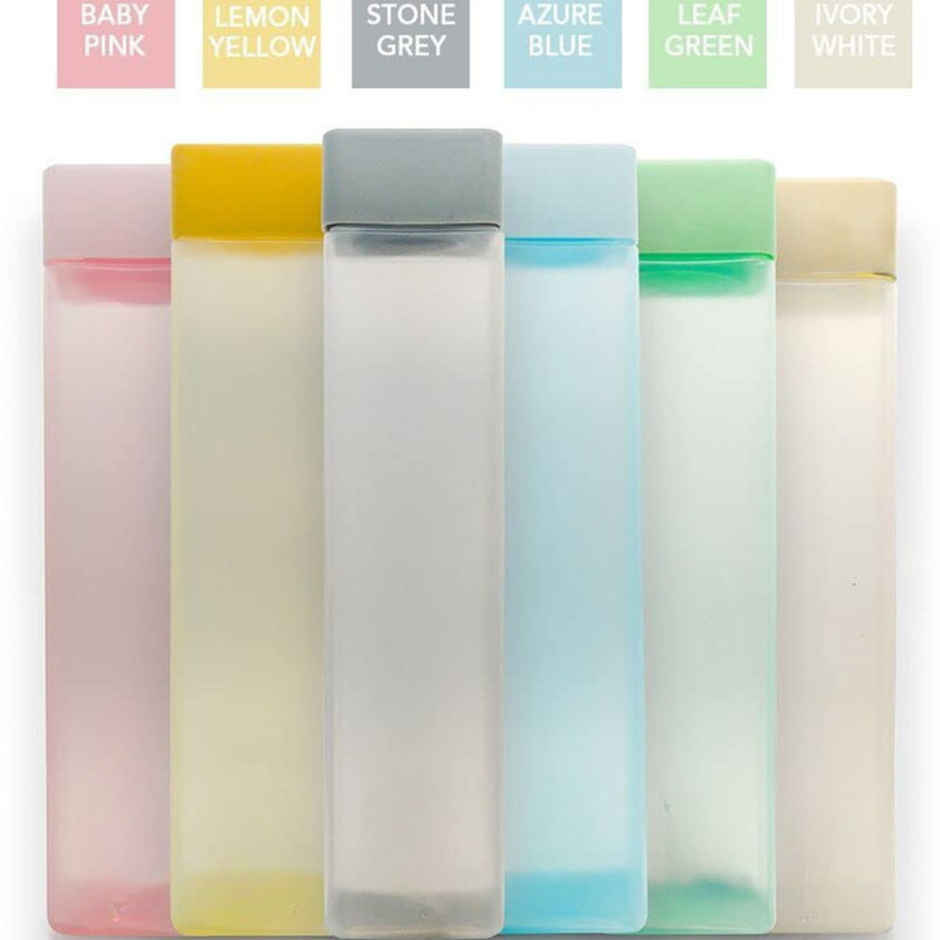 ReeQ Slim Square Water Bottle | BPA-Free Plastic Leak-Proof & Fridge Friendly | 1000 ml