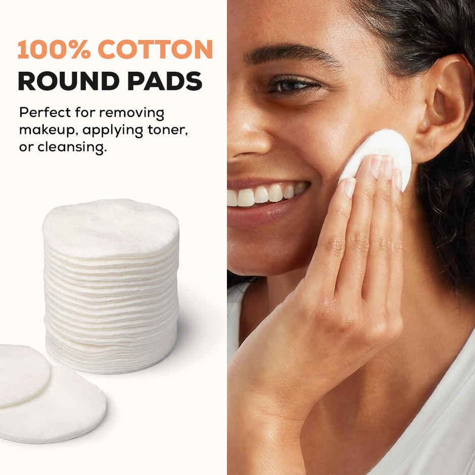 Gleva Multipurpose Cotton Pads | Double Sided | For Skin Cleaning | Eye & Face Makeup Removal