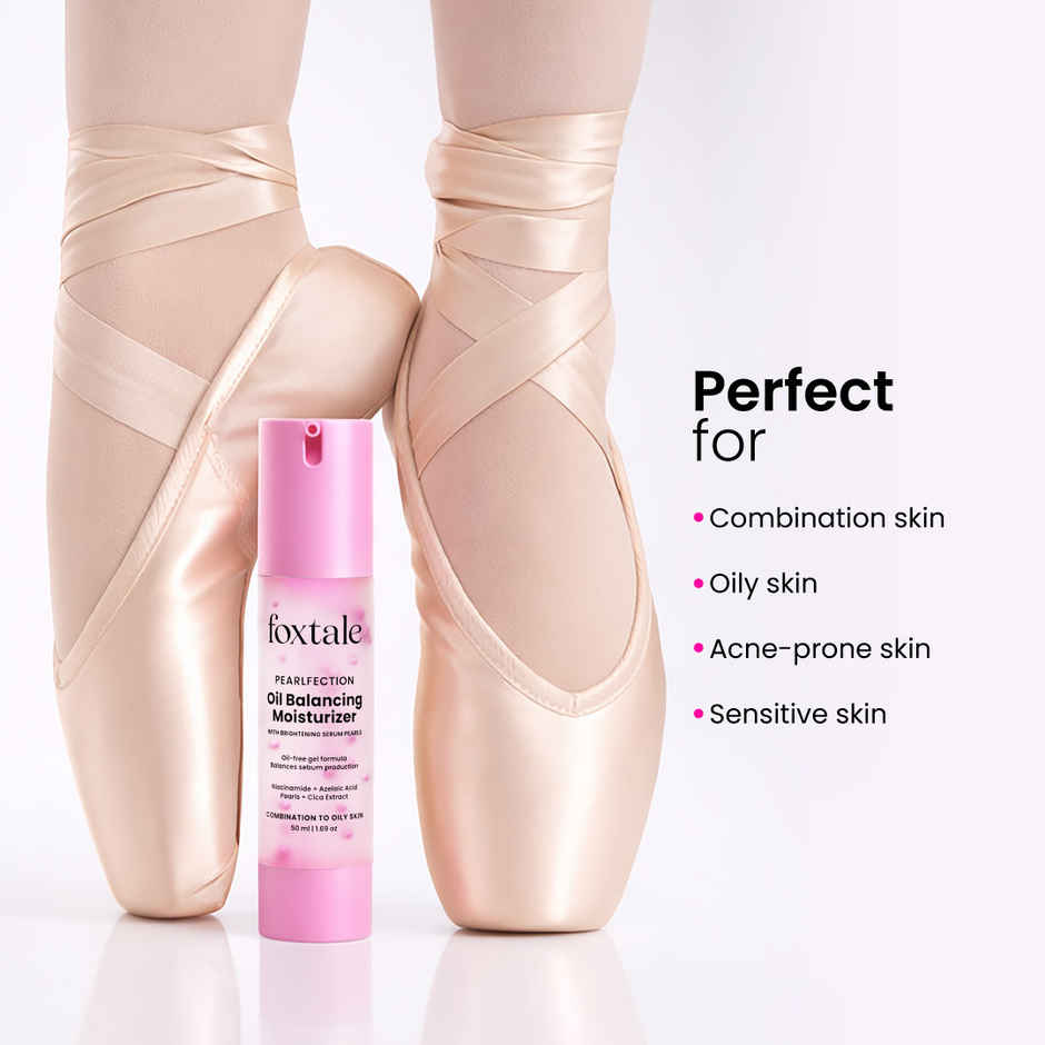 Foxtale Oil Balancing Gel Moisturizer for Oily Skin | Niacinamide | Lightweight & Non-Greasy