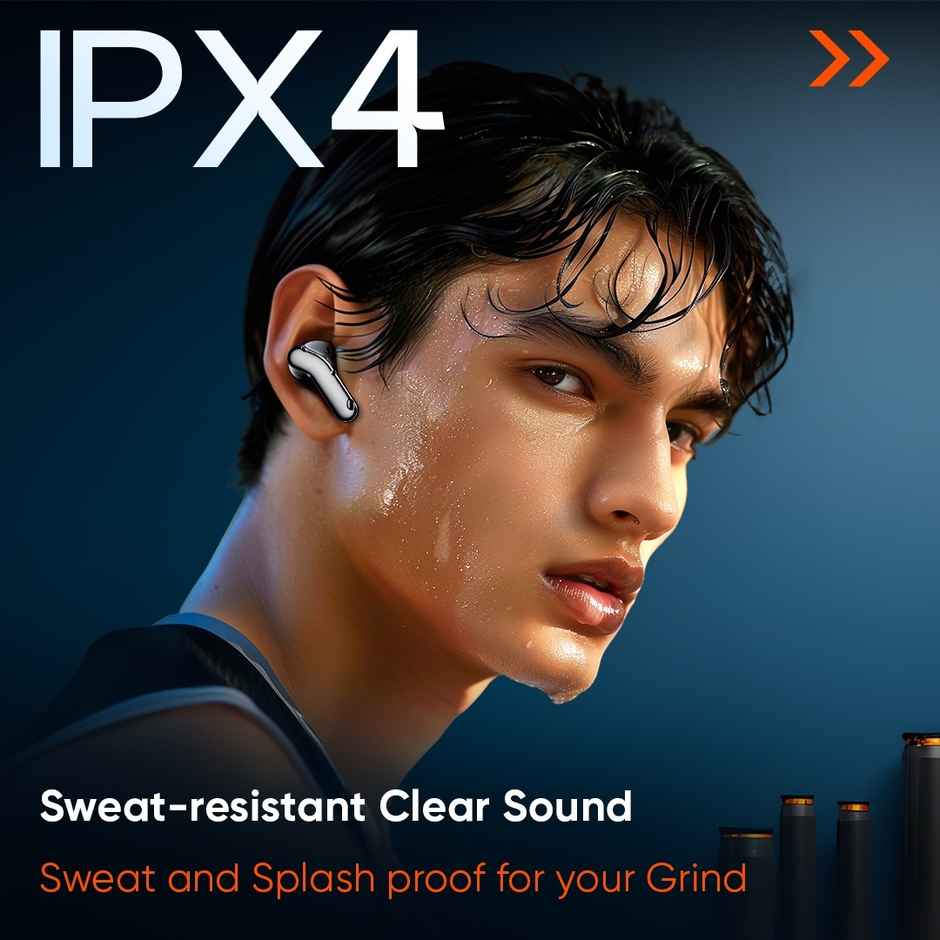 Mivi DuoPods i6 TWS | Engineered for Athletes | 13 mm Bass | 55H Playtime | Black | True Wireless