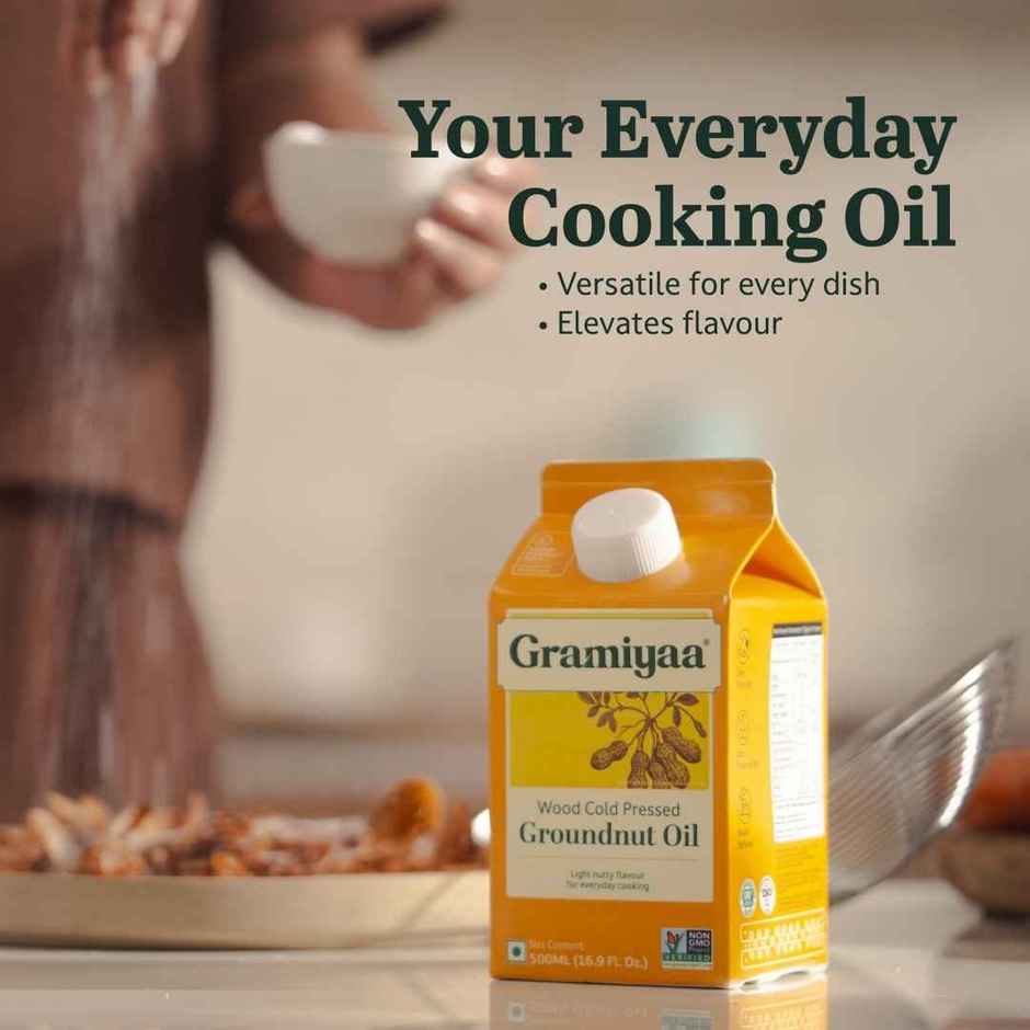 Gramiyaa Groundnut (Peanut) Cold Pressed Oil | Healthy Cooking Oil