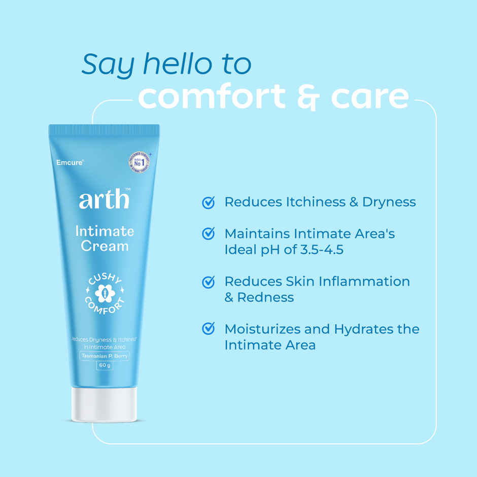 Arth Intimate Cream | Daily Soothing Vaginal Vulva Moisturizer Lotion | For Dryness, Itchiness
