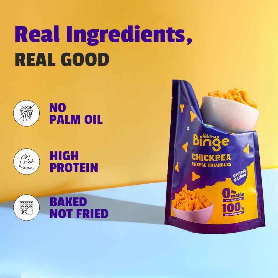 High Protein Chickpea Puffs-Cheese, Baked, No Palm Oil  