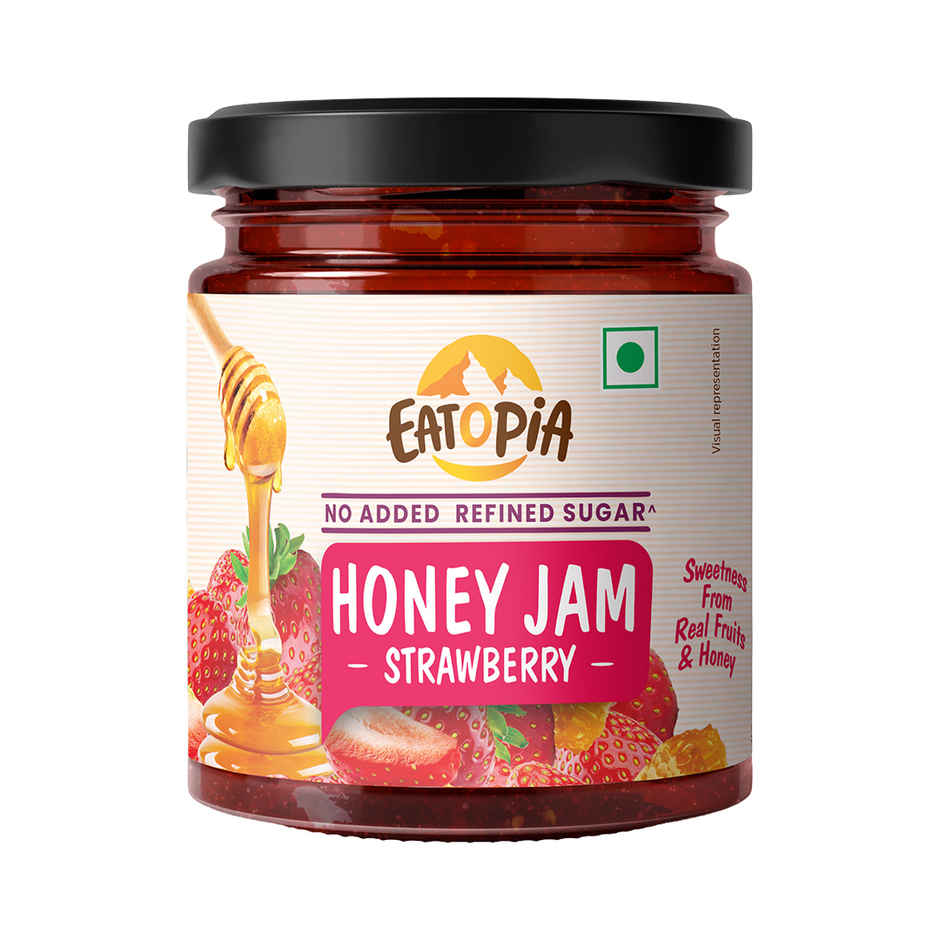 Eatopia Healthy Strawberry Honey Jam (No Refined Sugar & Preservatives )