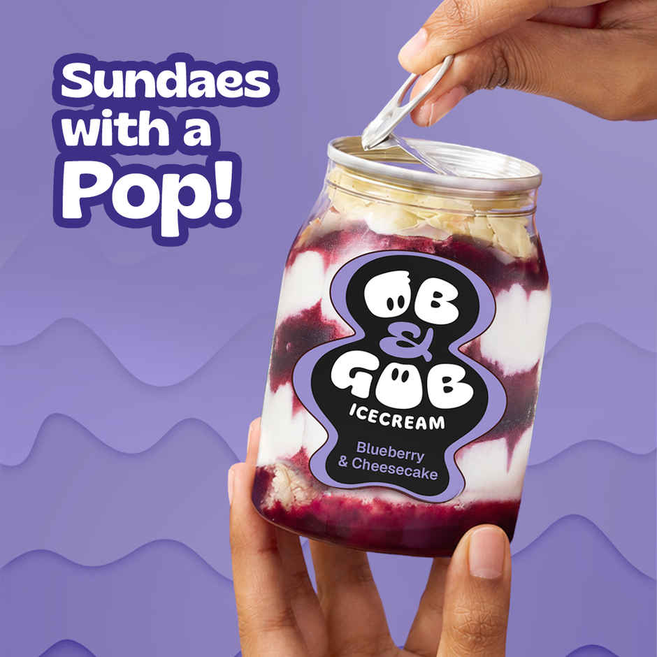 OB & GOB Blueberry & Cheesecake Ice Cream Sundae Combo