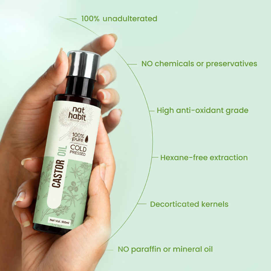 Nat Habit Cold Pressed Castor Oil For Skin & Hair Care