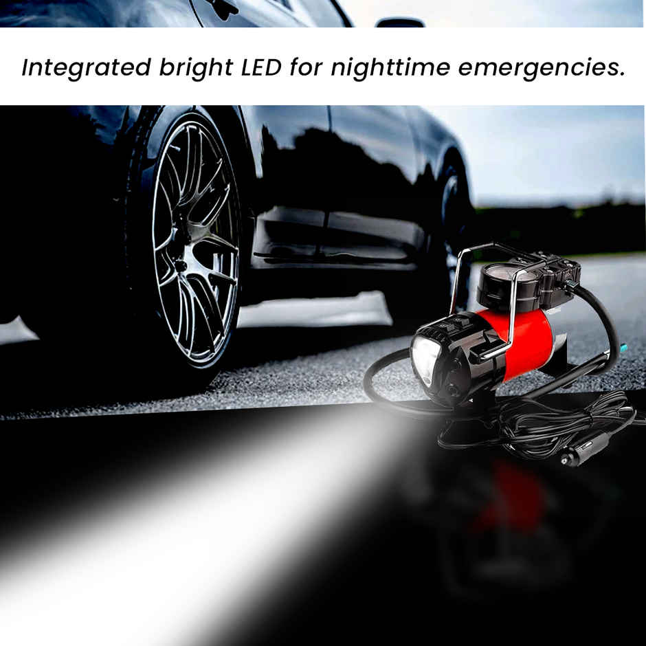 Potauto Digital Tyre Inflator With Led Light | 12 V Cigrette Car Plug | Upto 150 PSI