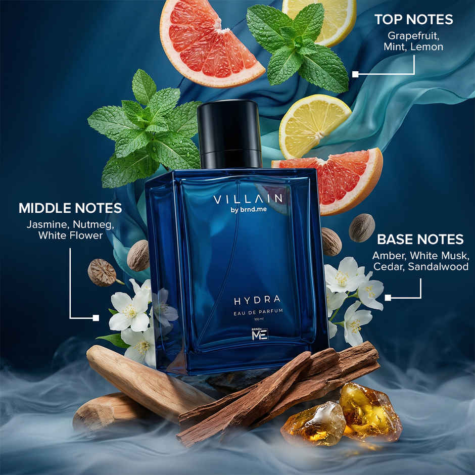 Hershey'S Kisses Milk Chocolate Share Bag(108gms) & Villain Hydra Perfume 100 Ml - Eau De Parfum - Premium Long Lasting Fragrance Spray - Aquatic(100ml) Combo
