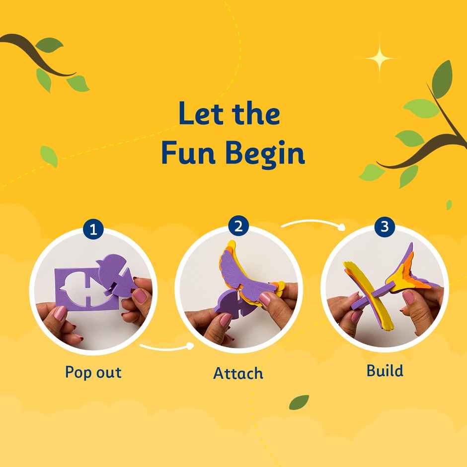 Fevicreate Bird Hangings Craft Kit | Birthday Return Gifts for Kids | 5+ Years