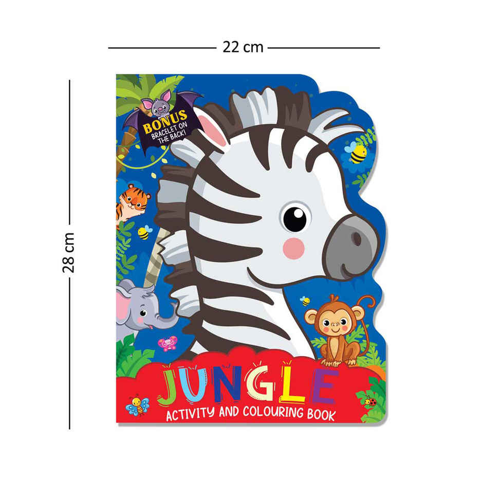 Dreamland Jungle Activity and Colouring Book Die Cut Shape 48 Pages