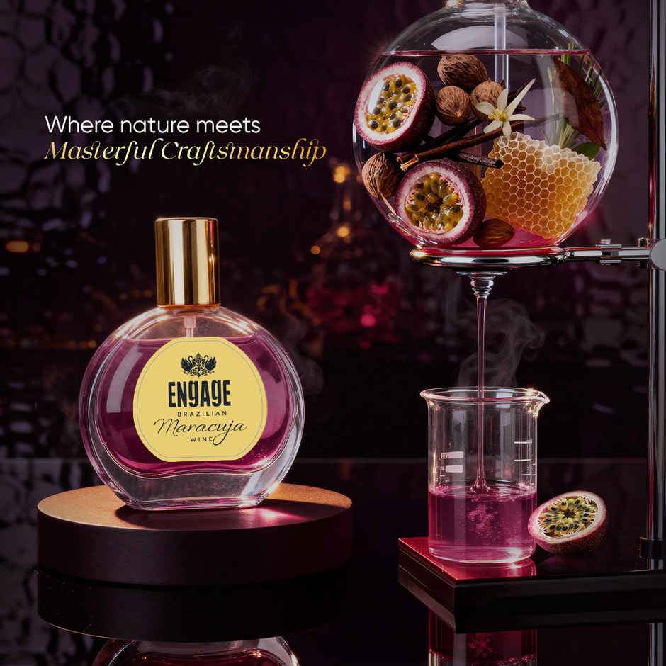 Engage Brazilian Maracuja Wine EDP for Women | Long Lasting Perfume | Musk, Vanilla