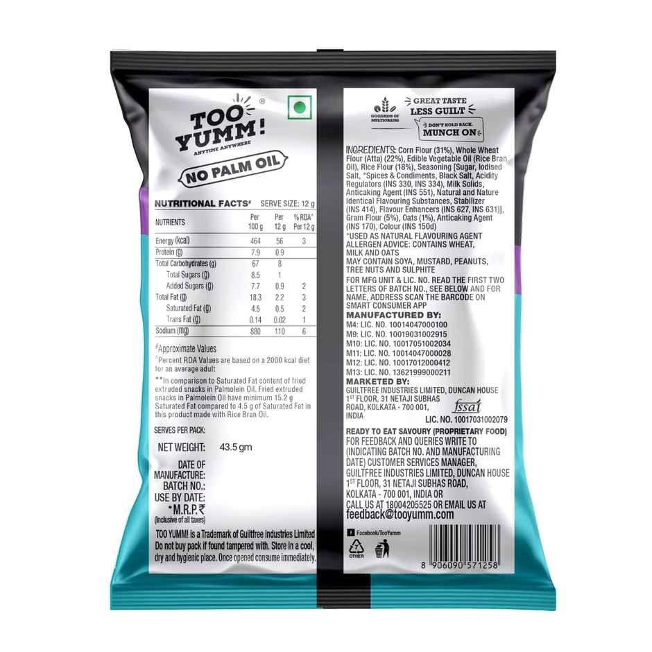 Too Yumm! Dahi Papdi Chaat Multigrain Healthy Chips High Protein Crunchy Crisps Combo   