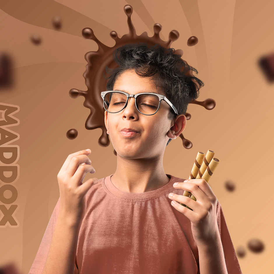 Maddox Happyfills Crunchy & Snacky Wafer Rolls | Chocolate Flavour