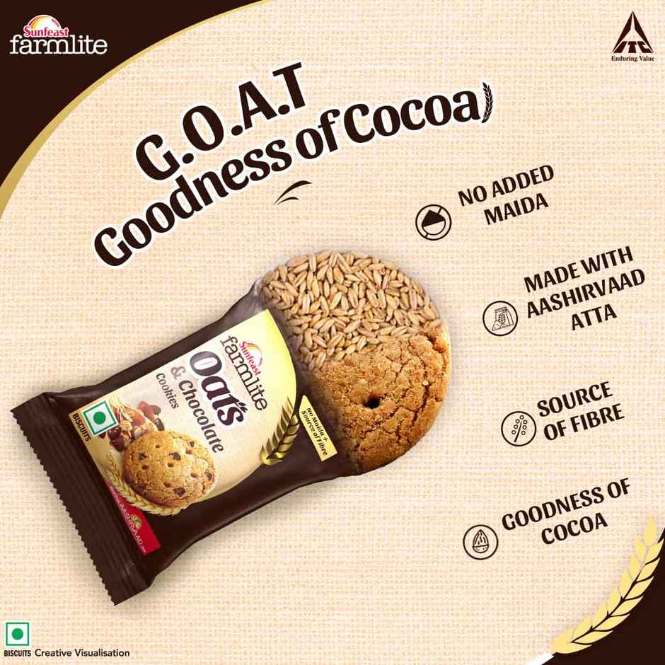 Oats & Chocolate Cookies By Sunfeast Farmlite