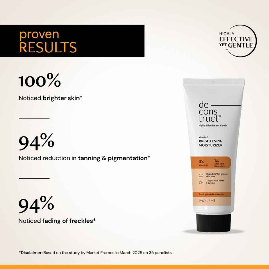 Deconstruct Brightening Moisturizer with 3% Vitamin C & 1% Kojic Acid | Hydrates & Brightens