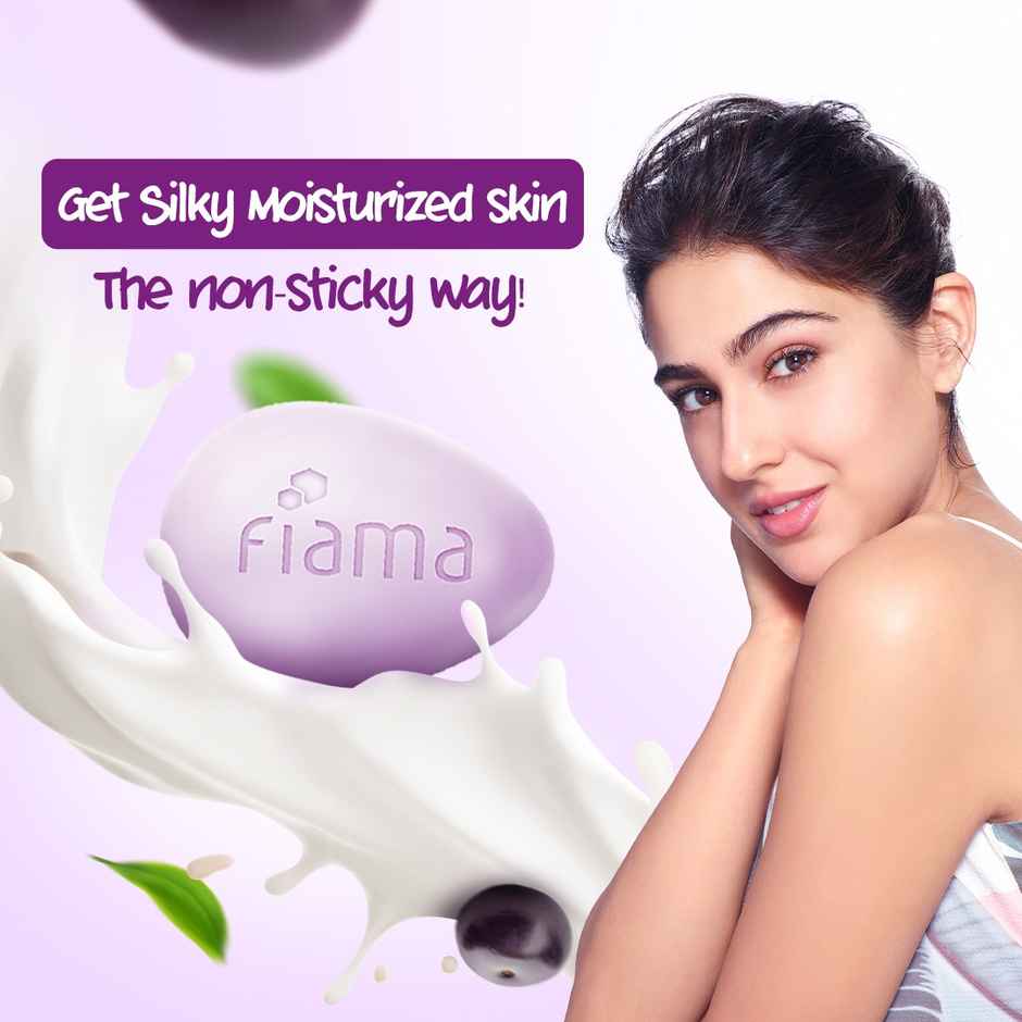 Fiama Moisturizing Soap Bar Japanese Hokkaido Milk & Acai Berry Non-Sticky Moisturization